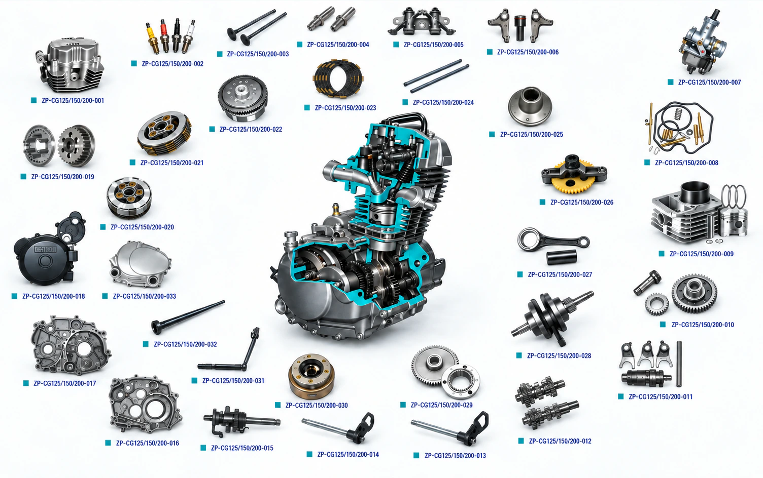 CG engine parts
